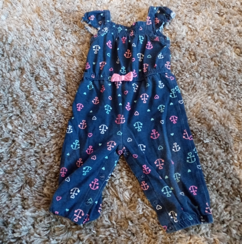 Healthtex baby anchor and hearts romper